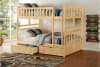 Bartly Full/Full Bunk Bed in Natural Pine Finish by Home Elegance - HEL-B2043FF-1 - Image 3 of 0