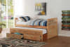 Bartly Twin/Twin Trundle Bed with Two Storage Drawers in Pine by Home Elegance - HEL-B2043PR-1 - Image 2 of 0