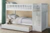 Galen Bunk Bed with Reversible Step Storage in White by Home Elegance - HEL-B2053SBW-1 - Image 3 of 0