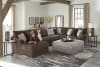Galaxy 2 Piece Sectional Sofa in Chocolate Fabric by Jackson Furniture - 2480-02 - Image 2 of 0