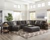Mammoth 3 Piece Sectional in Smoke Fabric by Jackson Furniture - 4376-03P-S - Image 2 of 0