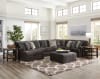 Mammoth 3 Piece Sectional in Smoke Fabric by Jackson Furniture - 4376-03S-S - Image 2 of 0