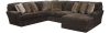 Mammoth 3 Piece Sectional in Chocolate Fabric by Jackson Furniture - 4376-3C-CH - Image 1 of 0