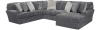Mammoth 3 Piece Sectional in Smoke Fabric by Jackson Furniture - 4376-3C-S - Image 1 of 0