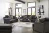 Palermo Chair in Steel Leather Fabric Combination by Jackson Furniture - 4503-01-S - Image 2 of 0