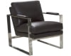 Moneta Chocolate Leather Chair in Chrome Finish by Jackson Furniture - 708-CH - Image 1 of 0