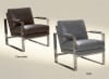 Moneta Chocolate Leather Chair in Chrome Finish by Jackson Furniture - 708-CH - Image 2 of 0