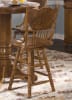 Nostalgia Round Pub Table 3 Piece Dining Set with 24 Inch Press Back Barstools in Medium Oak Finish by Liberty Furniture - 10-B51724 - Image 2 of 0