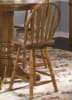 Nostalgia Round Pub Table 3 Piece Dining Set with 24 Inch Press Back Barstools in Medium Oak Finish by Liberty Furniture - 10-B51724 - Image 3 of 0