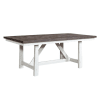 Farmhouse Trestle Table 5 Piece Dining Set in Two Tone White w/ Wood Tone Top Finish by Liberty Furniture - LIB-139WH-CD-5TRS - Image 3 of 0