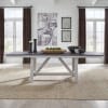 Farmhouse Trestle Table 5 Piece Dining Set in Two Tone White w/ Wood Tone Top Finish by Liberty Furniture - LIB-139WH-CD-O5TRS - Image 2 of 0