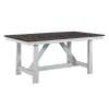 Farmhouse Trestle Table 5 Piece Dining Set in Two Tone White w/ Wood Tone Top Finish by Liberty Furniture - LIB-139WH-CD-O5TRS - Image 3 of 0