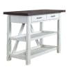 Farmhouse Server in Two Tone White w/ Wood Tone Top Finish by Liberty Furniture - LIB-139WH-SR5536 - Image 3 of 0
