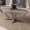 Greystone Mill 3 Piece Oval Cocktail Table Set in Stone White Wash w/ Wirebrush Distressing Finish by Liberty Furniture - LIB-154-OT-3PCS - Image 2 of 0