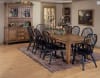 Treasures 7 Pc Extension Leg Table in Rustic Oak Finish with Black Windsor Chairs by Liberty Furniture - 17-C4050 - Image 1 of 0