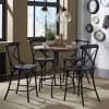 Vintage Pub Table 5 Piece Black Counter Height Set in Weathered Pine and Black Metal Finish by Liberty Furniture - 179-PUB3636-B - Image 1 of 0