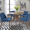 Space Savers Pedestal Table 5 Piece Tan Dining Set in Satin Walnut Finish by Liberty Furniture - 198-T4747-T - Image 2 of 0