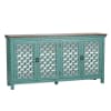 Kensington 4 Door Accent Cabinet in Turquoise Finish with Worn Wood Tone Top by Liberty Furniture - 2011-AC7236 - Image 2 of 0