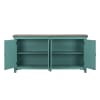 Kensington 4 Door Accent Cabinet in Turquoise Finish with Worn Wood Tone Top by Liberty Furniture - 2011-AC7236 - Image 3 of 0
