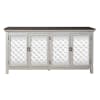 Westridge 4 Door Accent Cabinet in Wirebrushed White w/ Worn Wood Top Finish by Liberty Furniture - LIB-2012W-AC7236 - Image 3 of 0