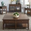 Lake House 3 Piece Cocktail Table Set in Rustic Brown Oak Finish by Liberty Furniture - LIB-210-OT-3PCS - Image 2 of 0
