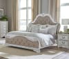 Magnolia Manor Panel Upholstered Mirrored Bed in Antique White Finish by Liberty Furniture - 244-BR-OQUB - Image 1 of 0
