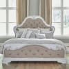 Magnolia Manor Panel Upholstered Mirrored Bed in Antique White Finish by Liberty Furniture - 244-BR-OQUB - Image 3 of 0