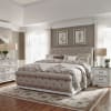 Magnolia Manor 6 Piece Upholstery Sleigh Queen Bedroom Set in Antique White and Weathered Bark by Liberty Furniture - LIB-244-BR-QUSLDMN - Image 1 of 0