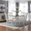 Magnolia Manor Leg Table 5 Piece Spindle Back Chair Dining Set in Antique White Finish by Liberty Furniture - 244-CD-O5LTS - Image 1 of 0