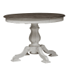 Magnolia Manor 5 Piece Pedestal Table Dining Set in Antique White & Weathered Bark by Liberty Furniture - LIB-244-DR-5PDS - Image 3 of 0
