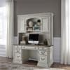 Magnolia Manor Jr Executive Credenza and Hutch in Antique White Finish by Liberty Furniture - 244-HOJ-CHS - Image 1 of 0