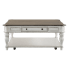 Magnolia Manor 3 Piece Oversized Square Cocktail Table Set in Antique White & Weathered Bark Finish by Liberty Furniture - LIB-244-OT-A3PCS - Image 4 of 0