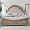 Magnolia Manor Upholstered Bed in Weathered Bisque Finish by Liberty Furniture - LIB-244N-BR-QUB - Image 1 of 0