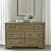 Magnolia Manor Upholstered Bed in Weathered Bisque Finish by Liberty Furniture - LIB-244N-BR-QUB - Image 4 of 0