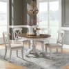 Ocean Isle 5 Piece Pedestal Table X Back Side Chairs Dining Set in Antique White and Weathered Pine Finish by Liberty Furniture - 303W-CD-5PDS - Image 1 of 0