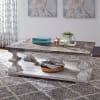 Sedona 3 Piece Cocktail Table Set in Heavy Distressed White w/ Gravel Top Finish by Liberty Furniture - LIB-331-OT-3PCS - Image 2 of 0