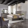 Modern Farmhouse Panel Bed 6 Piece Bedroom Set in Distressed Dusty Charcoal Finish by Liberty Furniture - 406-BR-QPBDMN - Image 2 of 0