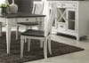 Allyson Park Single Pedestal Table 5 Piece Dining Set in Wirebrushed White Finish with Wire Brushed Charcoal Tops by Liberty Furniture - 417-DR-5PDS - Image 4 of 0