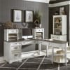 Allyson Park L Shaped Desk with Hutch in Wirebrushed White Finish by Liberty Furniture - 417-HOJ-LSD - Image 1 of 0