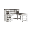 Allyson Park L Shaped Desk with Hutch in Wirebrushed White Finish by Liberty Furniture - 417-HOJ-LSD - Image 3 of 0