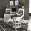 Allyson Park L Shaped Desk with Hutch in Wirebrushed White Finish by Liberty Furniture - 417-HOJ-LSD - Image 4 of 0