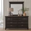 Allyson Park Panel Bed in Wirebrushed Black Forest Finish with Ember Gray Tops by Liberty Furniture - 417B-BR-QPB - Image 4 of 0