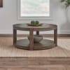 Broadmore 3 Piece Round Cocktail Table Set in Cobblestone Brown Finish by Liberty Furniture - LIB-449-OT1011-449-OT1022 - Image 1 of 0