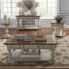 Morgan Creek 56 Inch TV Console in Antique White Finish with Wire Brushed Tobacco Accents by Liberty Furniture - 498-TV56 - Image 2 of 0