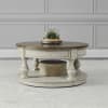 Morgan Creek 56 Inch TV Console in Antique White Finish with Wire Brushed Tobacco Accents by Liberty Furniture - 498-TV56 - Image 4 of 0