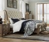 Americana Farmhouse Upholstered Sleigh Bed 6 Piece Bedroom Set in Dusty Taupe Finish by Liberty Furniture - 615-BR-QSLDMN - Image 2 of 0