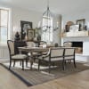Americana Farmhouse Leg Table 6 Piece Dining Set in Dusty Taupe and Black Finish by Liberty Furniture - 615-C6501B-B - Image 1 of 0