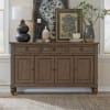 Americana Farmhouse Single Pedestal Table 5 Piece Dining Set in Dusty Taupe and Black Finish by Liberty Furniture - 615-DR-5PDS-B - Image 5 of 0