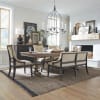 Americana Farmhouse Trestle Table 5 Piece Dining Set in Dusty Taupe and Black Finish by Liberty Furniture - 615-DR-5TRS-B - Image 1 of 0