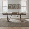 Americana Farmhouse Trestle Table 5 Piece Dining Set in Dusty Taupe Finish by Liberty Furniture - 615-DR-O5TRS - Image 2 of 0